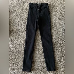 Top Shop Jamie High Rise Skinny Jeans - Black - Size 25